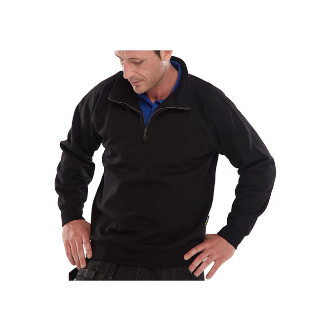 Click Sweatshirt Met Rits zwart M Click Sweatshirt Met Rits zwart M