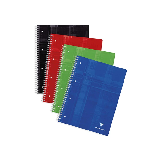 Collegeblok A4+ 90g lijn 80blz ass/pk5