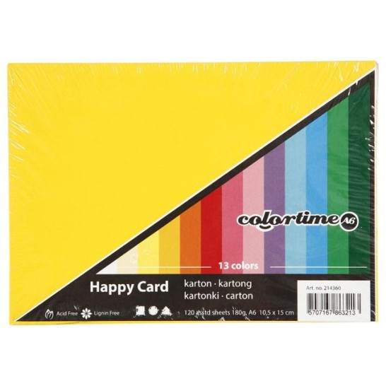Colortime Happy Karton 10.5 X 14.8 Cm (1 pak x 120 vel)