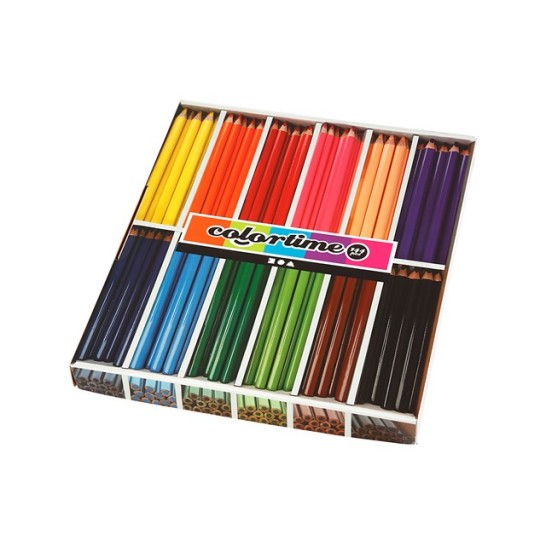 Colortime Kleurpotloden Jumbo Lijndikte 5mm Assorti (doos 144 stuks)