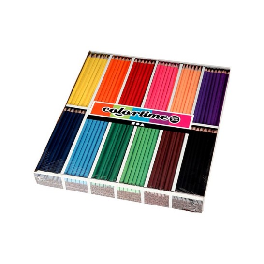 Colortime Kleurpotloden Lijndikte 3mm Assorti (doos 288 stuks)