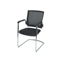 Vergaderstoel 105 zwart mesh