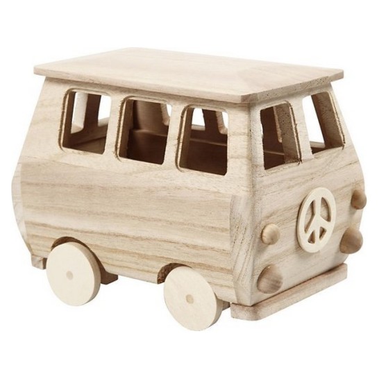 Creotime Minibus hout ter decoratie