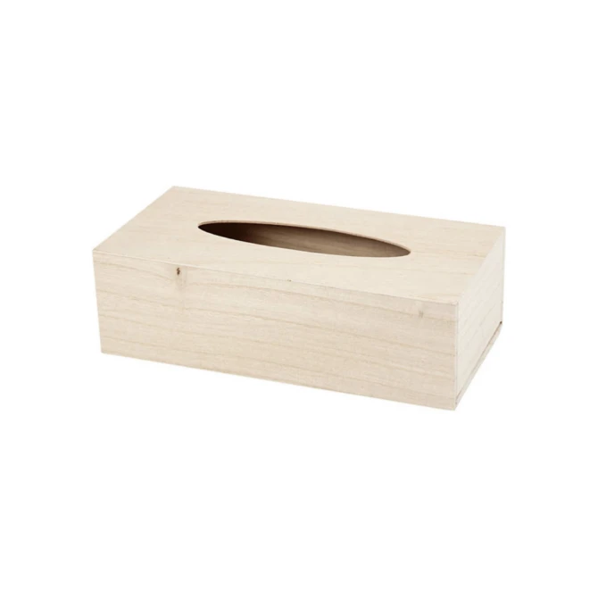 Creotime Tissuedoos 27x14x8cm hout