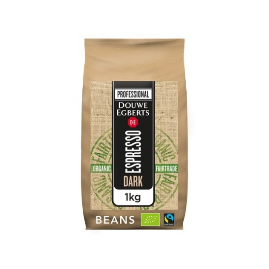 DE Espressobonen Dark Roast Biologisch Fairtrade 1KG