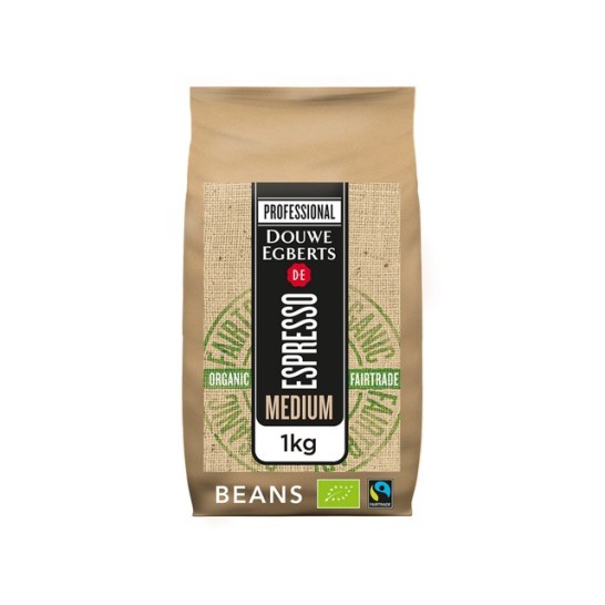 DE Espressobonen Medium Roast Biologisch Fairtrade 1KG