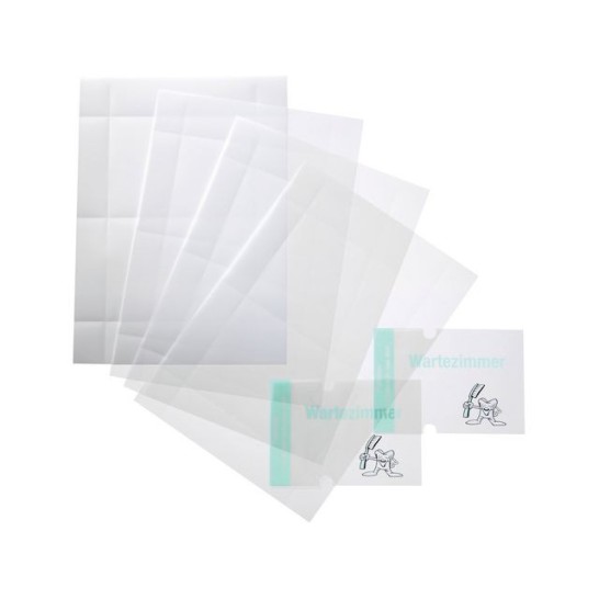 DURABLE Crystal Sign® Insteekfolies voor Deurnaambordjes 148 x 148 mm Transparant (pak 10 stuks)