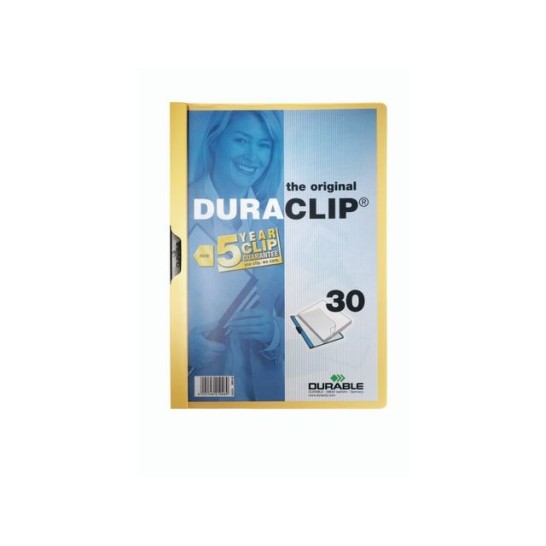 DURABLE Duraclip® Klemmap A4 1-30 vel Geel (pak 25 stuks)