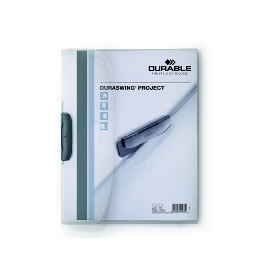 DURABLE Duraswing® Project Klemmap A4 3 x 10 vel Transparant (pak 25 stuks)