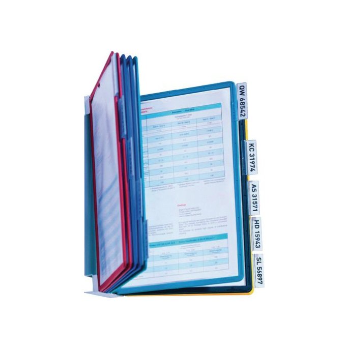 DURABLE Wandhouder Vario Inclusief 10 gekleurde zichtpanelen DURABLE Wandhouder Vario Inclusief 10 gekleurde zichtpanelen