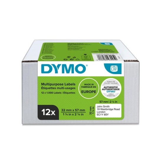 DYMO 11354 Etiket 32 x 57 mm (pak 12 rollen)