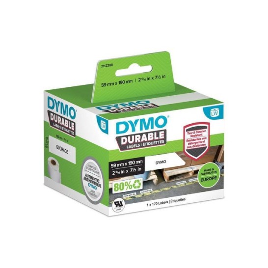 DYMO LW Labels 59 x 190 mm Papier Zwart op Wit (rol 170 stuks)
