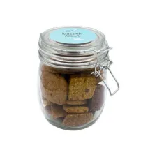 De KOEKFABRIEK Koekjes Mix Weckpot 4 smaken Chocolate Chip Kaneel Havermout Gember Hazelnoot Speculaas (pak 200 gram)