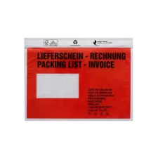 DEBATIN Paklijstenvelop C5 Venster Links Rood Transparant (pak 250 stuks)