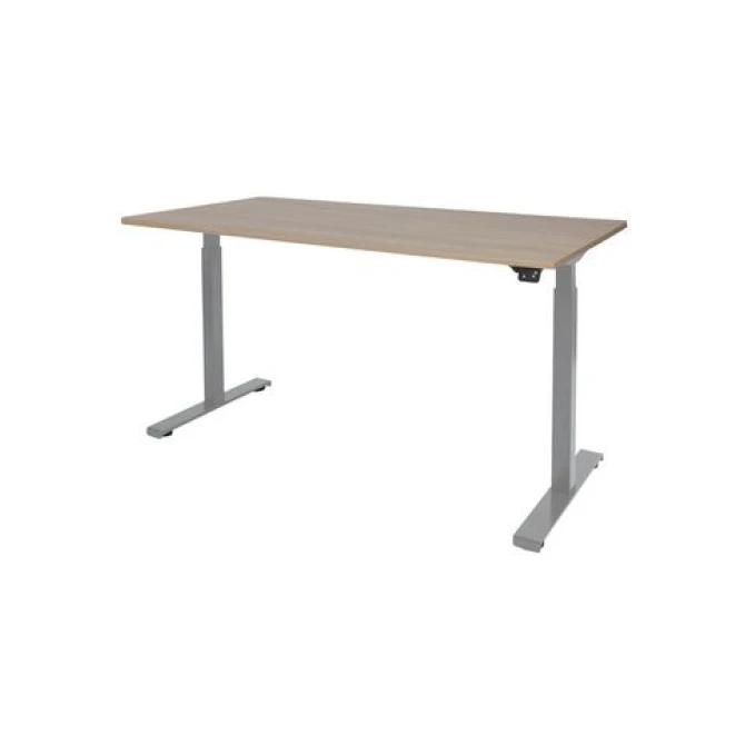 Dextro Basic Verstelbaar Bureau 120 x 80 cm Licht Kersen Aluminium