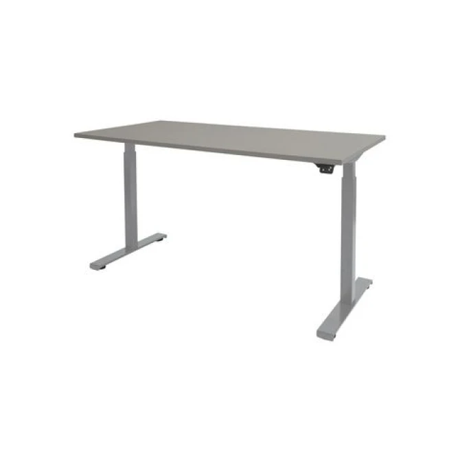 Dextro Basic Verstelbaar Bureau 120 x 80 cm Lichtgrijs Aluminium