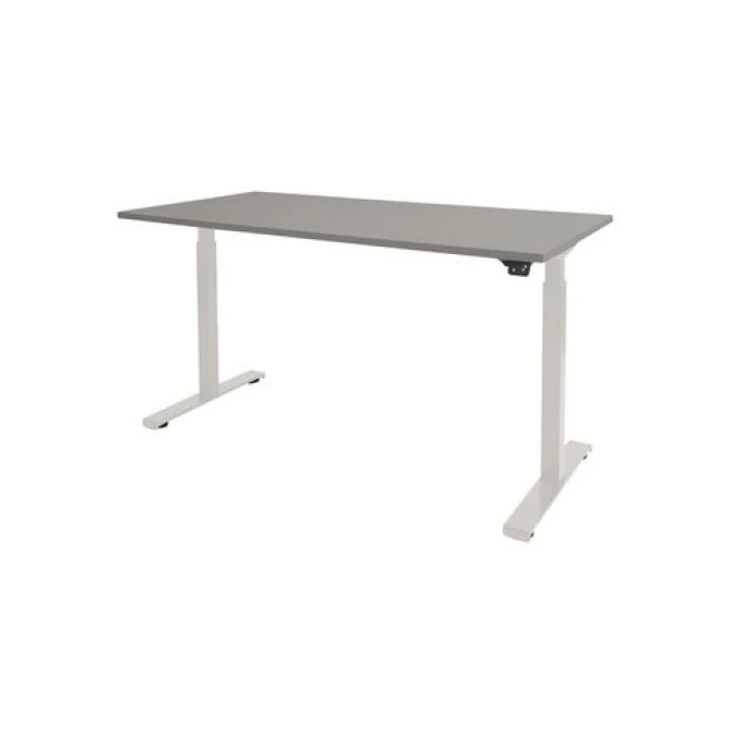 Dextro Basic Verstelbaar Bureau 120 x 80 cm Lichtgrijs Wit