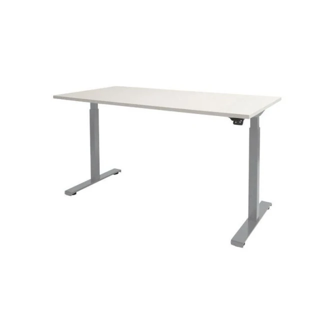 Dextro Basic Verstelbaar Bureau 140 x 80 cm Wit Aluminium