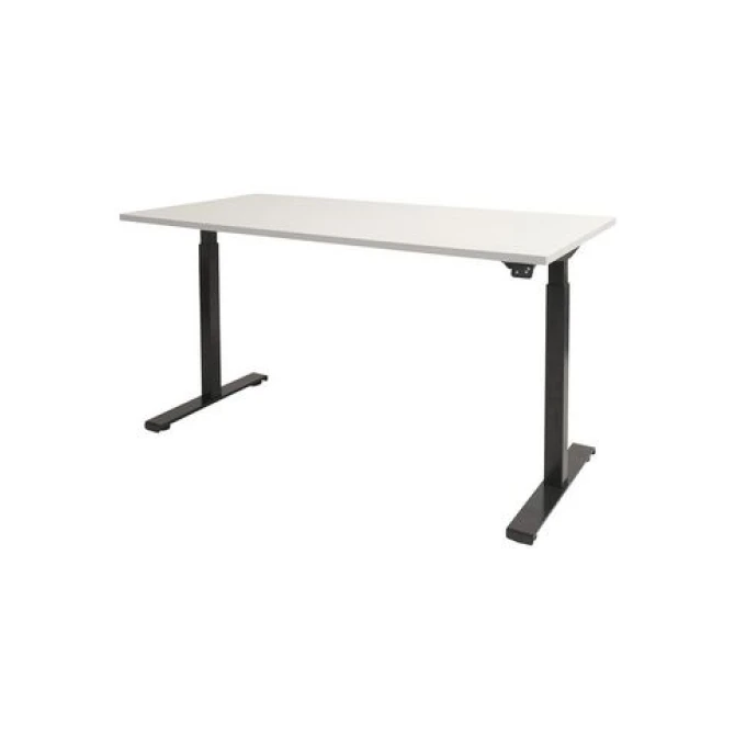 Dextro Basic Verstelbaar Bureau 140 x 80 cm Wit Zwart