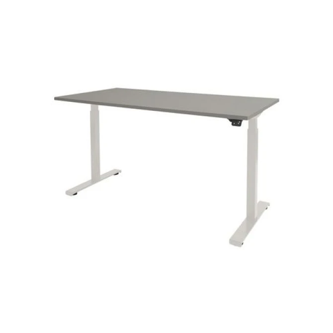 Dextro Basic Verstelbaar Bureau 160 x 80 cm Lichtgrijs Wit