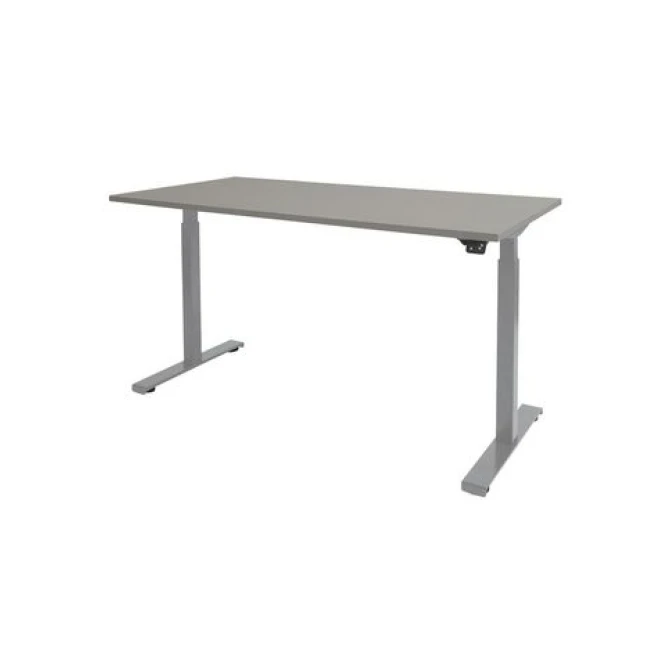 Dextro Basic Verstelbaar Bureau 180 x 80 cm Lichtgrijs Aluminium