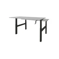 Dextro Duo Zit-Sta Bureau 120 x 80 cm Grijs Zwart