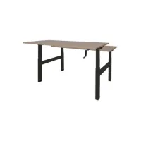 Dextro Duo Zit-Sta Bureau 120 x 80 cm Havana Zwart
