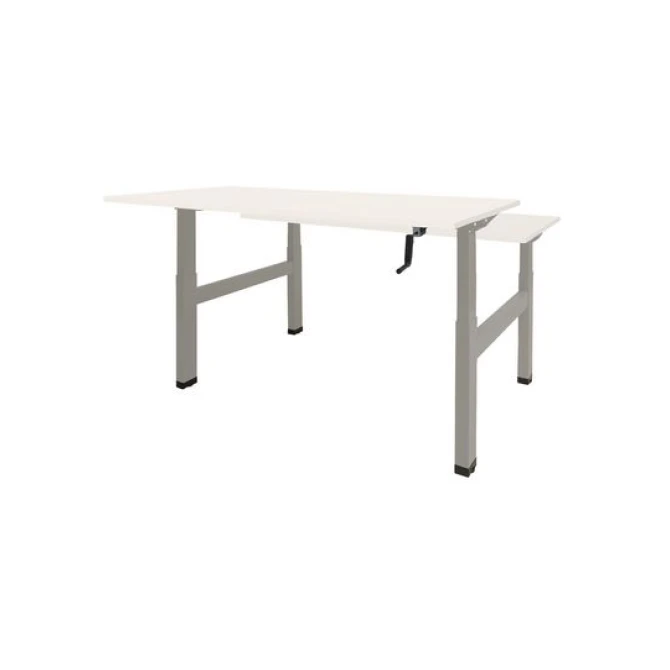Dextro Duo Zit-Sta Bureau 120 x 80 cm Wit Aluminium