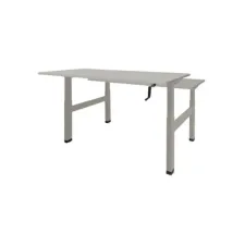 Dextro Duo Zit-Sta Bureau 140 x 80 cm Grijs Aluminium