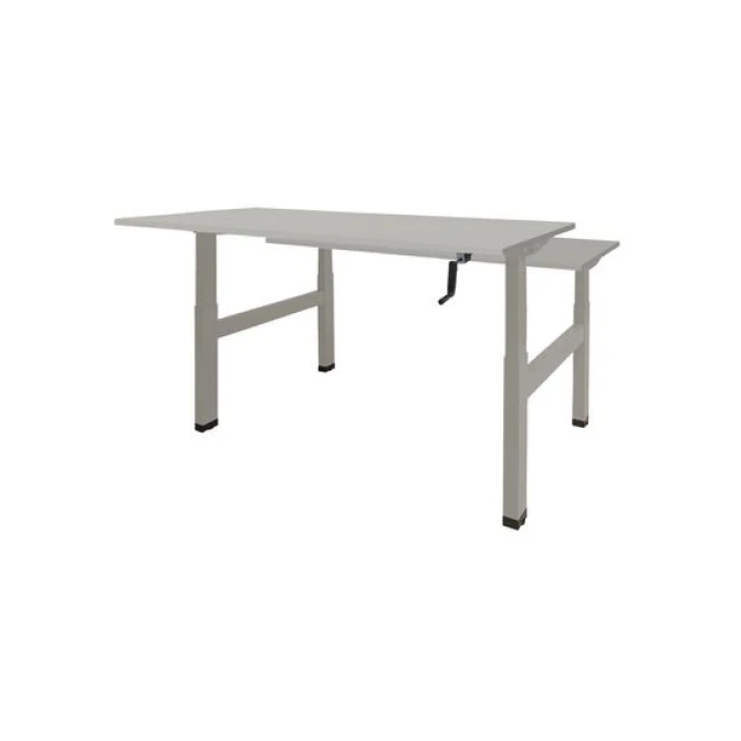 Dextro Duo Zit-Sta Bureau 140 x 80 cm Grijs Aluminium