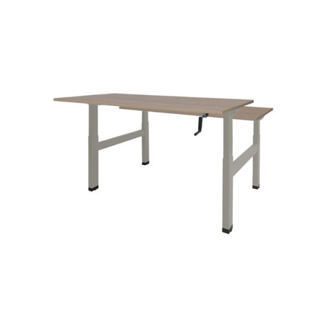 Dextro Duo Zit-Sta Bureau 140 x 80 cm Havana Aluminium