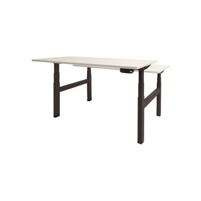 Dextro Plus Duo Verstelbaar Bureau 140 x 80 cm Wit Zwart
