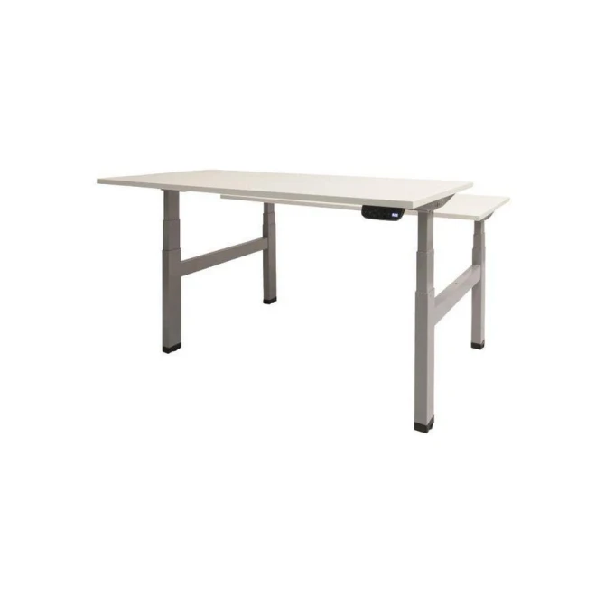 Dextro Plus Duo Verstelbaar Bureau 160 x 80 cm Wit Aluminium