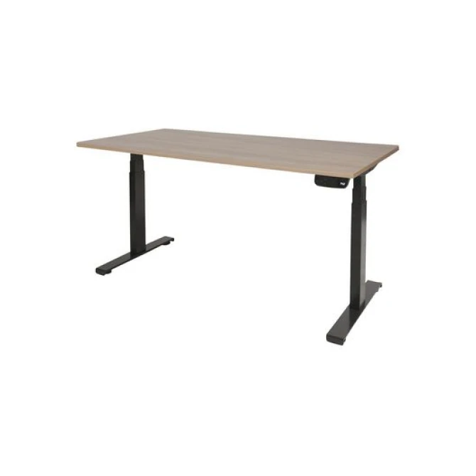 Dextro Plus Verstelbaar Bureau 160 x 80 cm Licht Kersen Zwart