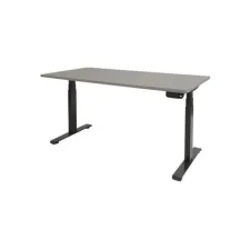 Dextro Plus Verstelbaar Bureau 160 x 80 cm Lichtgrijs Zwart Dextro Plus Verstelbaar Bureau 160 x 80 cm Lichtgrijs Zwart