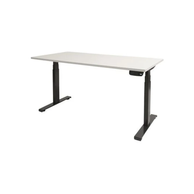 Dextro Plus Verstelbaar Bureau 160 x 80 cm Wit Zwart