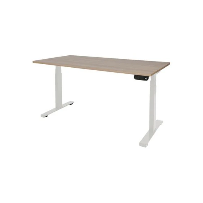 Dextro Plus Verstelbaar Bureau 180 x 80 cm Licht Kersen Wit