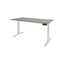 Dextro Plus Verstelbaar Bureau 180 x 80 cm Lichtgrijs Wit
