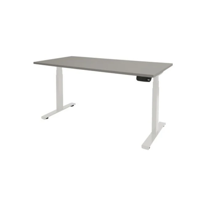 Dextro Plus Verstelbaar Bureau 180 x 80 cm Lichtgrijs Wit