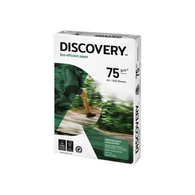 Discovery Papier A3 75 g/m² Wit (doos 5 x 500 vel) Discovery Papier A3 75 g/m² Wit (doos 5 x 500 vel)