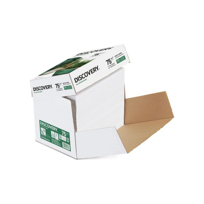 Discovery Quickbox Papier. A4. 75 g/m². Wit (doos 2500 vel) Discovery Quickbox Papier. A4. 75 g/m². Wit (doos 2500 vel)