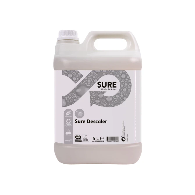 Diversey SURE ontkalker plantaardig 100% biologisch afbreekbaar verpakking van 5 l (doos 2 x 5 liter)