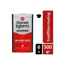 Douwe Egberts Aroma Rood Filterkoffie (doos 6 x 500 gram) Douwe Egberts Aroma Rood Filterkoffie (doos 6 x 500 gram)