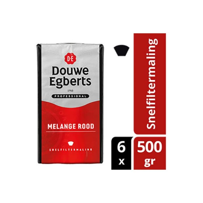 Douwe Egberts Aroma Rood Filterkoffie (doos 6 x 500 gram) Douwe Egberts Aroma Rood Filterkoffie (doos 6 x 500 gram)