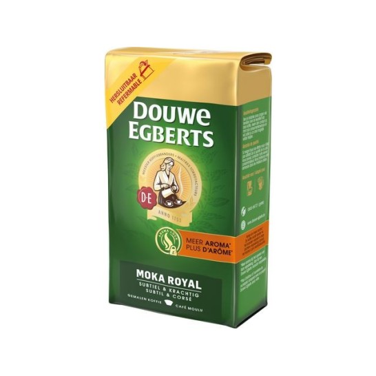 Douwe Egberts Moka Royal Filterkoffie Snelfiltermaling (doos 12 x 250 gram)