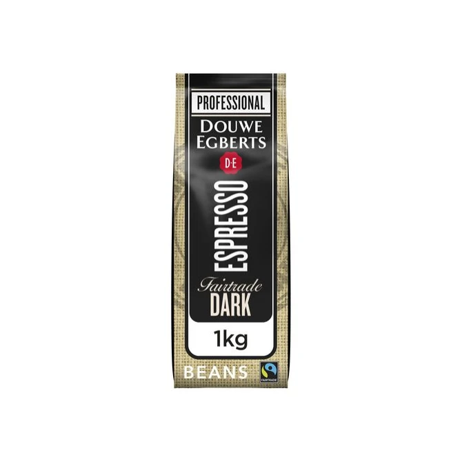 Douwe Egberts Professional Espresso Dark Fairtrade 1 kg (doos 6 stuks) Douwe Egberts Professional Espresso Dark Fairtrade 1 kg (doos 6 stuks)