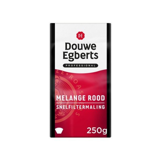Douwe Egberts Professional Rood Gemalen Koffie Snelfiltermaling (pak 24 x 250 gram)
