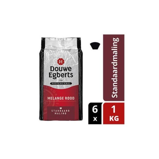 Douwe Egberts Professional Rood Gemalen Koffie Standaardmaling (doos 6 kilogram)