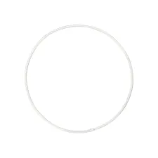 Creotime Draadring D30cm dikte 3mm metaal wit/pk5 (pak 5 stuks)