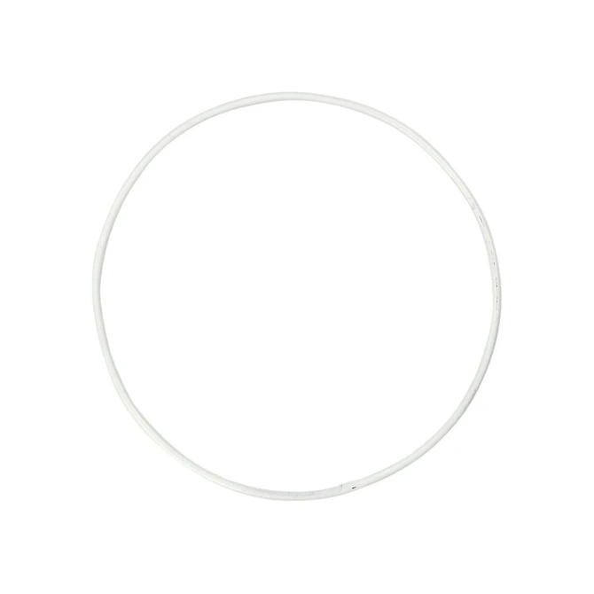 Creotime Draadring D30cm dikte 3mm metaal wit/pk5 (pak 5 stuks)